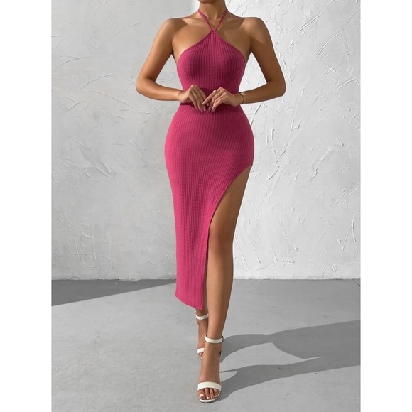 Gianna Split Thigh Halter Dress - Picture 2 of 7